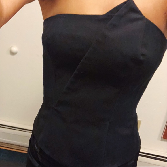 Black Structured Bustier Top - Picture 2 of 5
